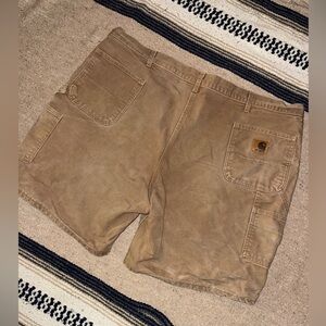 Carhartt tan / brown duck canvas cargo shorts men’s 48”